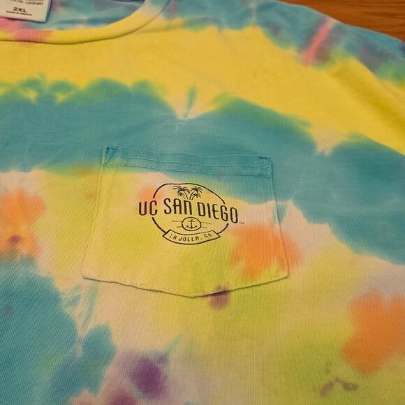 UC San Diego Parent Dad T Shirt Tie Die La Jolla Men's XXL NCAA UCSD Tritons - Picture 6 of 13
